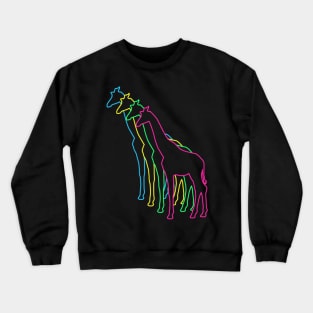 Giraffe 80s Neon Crewneck Sweatshirt